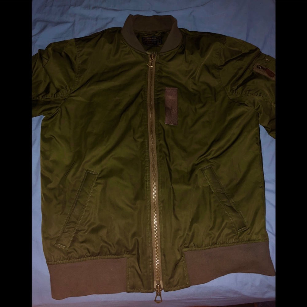 Abercrombie & Fitch Large Olive Bomber Jacket